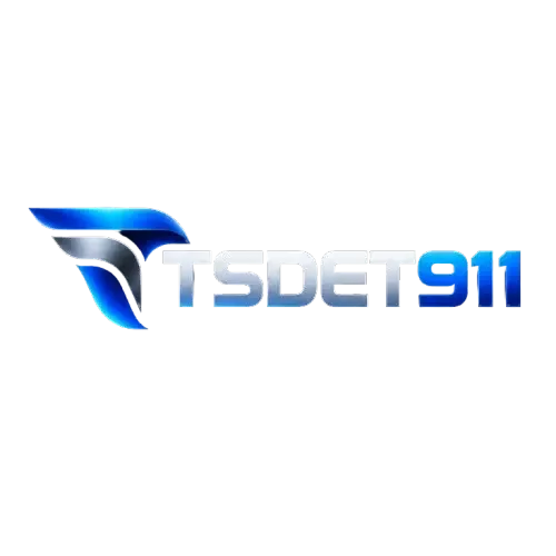 โลโก้ TSDET911 เป็นเครื่องหมายปีกเหยี่ยวสีน้ำเงินไฟฟ้าซ้อนกับแถบโลหะสีเงินโครเมียมอยู่ทางซ้าย ต่อด้วยตัวอักษร TSDET สีเงินโครเมียมขัดเงาแบบสามมิติ และตัวเลข 911 สีน้ำเงินไฟฟ้าไล่เฉดเข้มขึ้นทางขอบล่าง ทั้งหมดเรียงติดกันเป็นบรรทัดเดียวบนพื้นโปร่ง